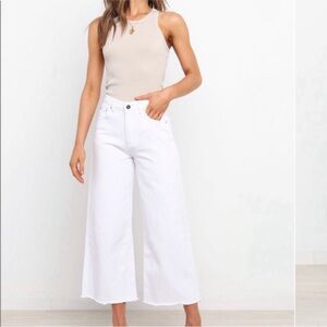 Petal & Pup Barclay White Wide Leg Jeans